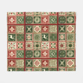 フェスティバルフェイクスタイルヴィンテージ フリースブランケット (正面(横))