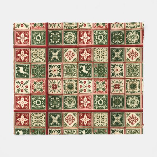 フェスティバルフェイクスタイルヴィンテージ フリースブランケット (正面(横))