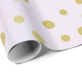 フェスティバルフェイク金ゴールド紙吹雪の紫色の水色 ラッピングペーパー (ロールコーナー)