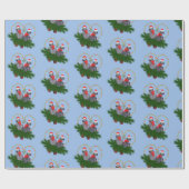 フェスティバルフェザーボールラッピング紙（青） ラッピングペーパー (フラット)