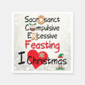 フェスティバルフェスティング – I LOVEクリスマス スタンダードカクテルナプキン (正面)