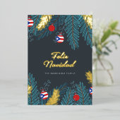 フェスティバルフェリズナビダッドプエルトリカフォト 箔シーズンカード (立ち正面)