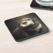 フェスティバルフェレットウィンターホリデーズクリスマスコアスター コースター (左側)