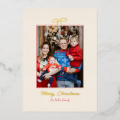 フェスティバルフォイルボークリスマスホリデーフォト 箔シーズンカード (正面)