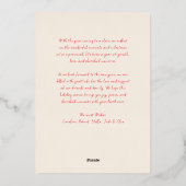 フェスティバルフォイルボークリスマスホリデーフォト 箔シーズンカード (裏面)