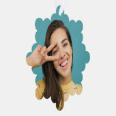 フェスティバルフォトオーナメントカードと受信者の顔 オーナメントカード (右)