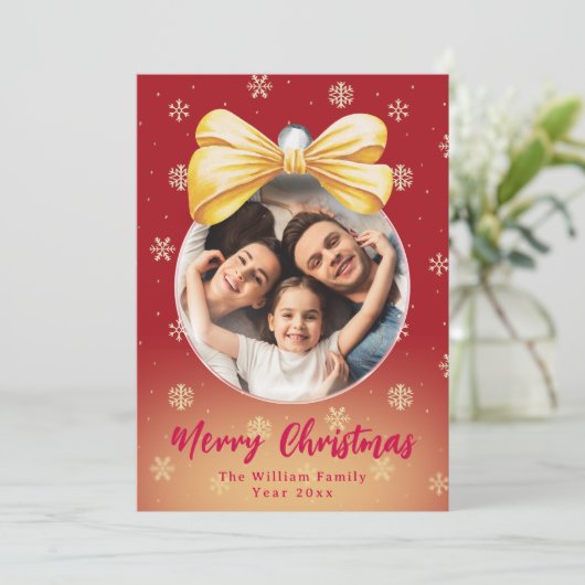 フェスティバルフォトオーナメントクリスマスファミリー名 シーズンカード (スタンド正面)