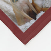 フェスティバルフォトコラージュクリスマスモノグラムの フリースブランケット (角)