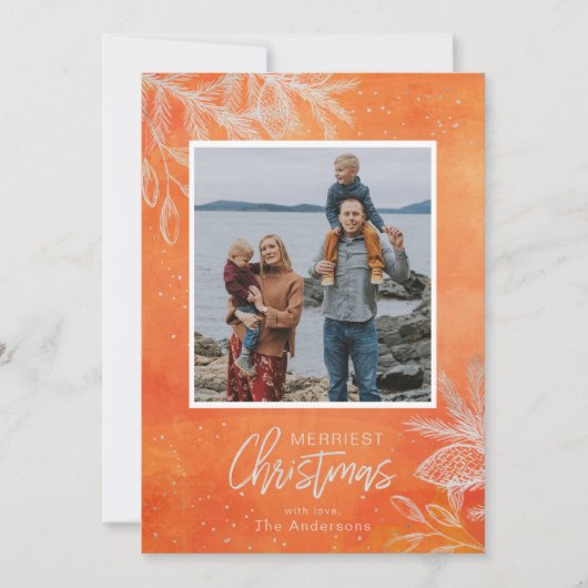 フェスティバルフォトスメリークリススマススノーフレーク シーズンカード (正面)