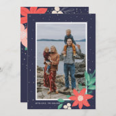 フェスティバルフォトミッドナイトスターフラワーズホリデーカード シーズンカード (正面/裏面)