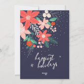 フェスティバルフォトミッドナイトスターフラワーズホリデーカード シーズンカード (裏面)