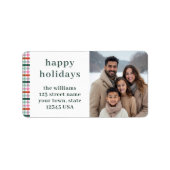 フェスティバルフォトモダンホリデー差出人住所 ラベル (正面)