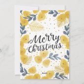 フェスティバルフォト鮮やかイエローフラワーズホリデーカード シーズンカード (裏面)