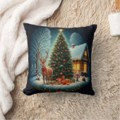 フェスティバルフォレストのクリスマス： クッション (ブランケット)