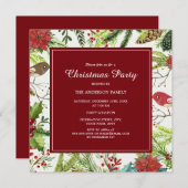 フェスティバルフォレストクリスマスパーティの招待状 招待状 (正面/裏面)