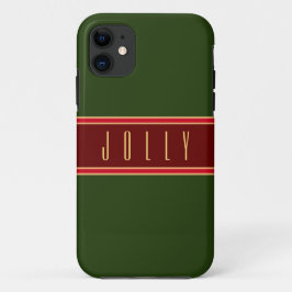 フェスティバルフォレストグリーンブルガンストライプディのすてき文字 iPhone 11 ケース