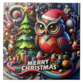 フェスティバルフクロウと友祝達のクリスマス タイル (正面)