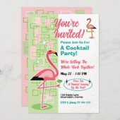 フェスティバルフラミンゴパーティの招待状 招待状 (正面/裏面)