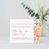 フェスティバルフラワーシトラスブライダルレシピリクエストカード (スタンド正面)