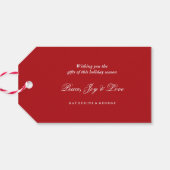 フェスティバルフラワージョイクリスマスホリデーギフトラベル ギフトタグ (裏面横)