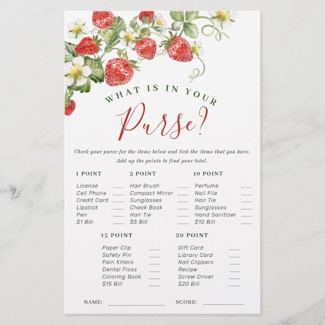 フェスティバルフラワーズイチゴブライダルシャワーゲーム (正面)