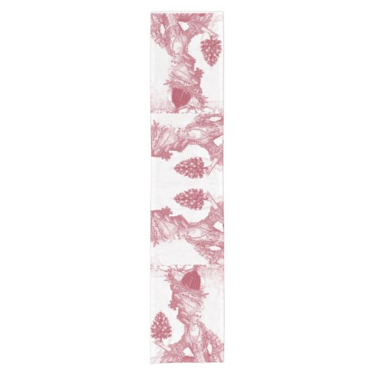 フェスティバルフランスのシャビーシックマリーアントワネット ショートテーブルランナー (正面)