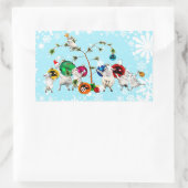 フェスティバルフリースバウブルアップステッカー 長方形シール (バッグ)