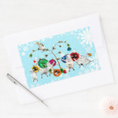 フェスティバルフリースバウブルアップステッカー 長方形シール (封筒)