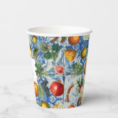 フェスティバルフルーツハッピーホリデーズクリスマスパーティー 紙コップ (裏面)