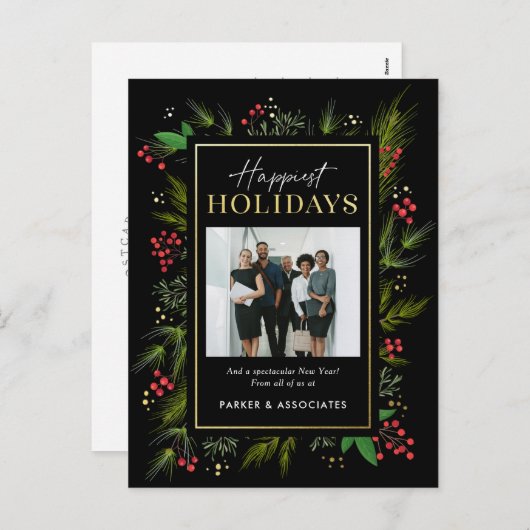 フェスティバルフレームビジネスホリディフォトカードはがき シーズンポストカード (正面/裏面)