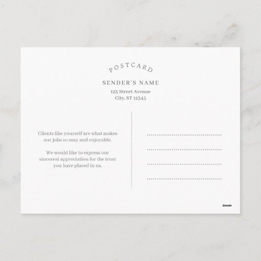 フェスティバルフレームビジネスホリディフォトカードはがき シーズンポストカード (裏面)