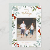 フェスティバルフレームホリデーフォトカード シーズンカード (正面/裏面)