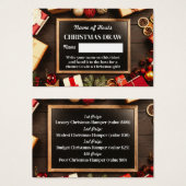 フェスティバルフレーム、クリスマスパーティーラッフルチケット (正面&裏面)