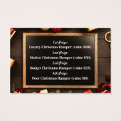 フェスティバルフレーム、クリスマスパーティーラッフルチケット (裏面)