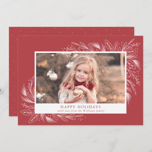 フェスティバルフレーム、ホリデーフォトカード シーズンカード (正面/裏面)