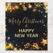 フェスティバルフレーム(金ゴールドスター《写真》ぼけ味とキラキラ) ワインラベル (シングルラベル)