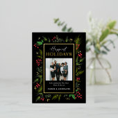 フェスティバルフレームFOILビジネスフォトホリデーポストカード 箔招待状ポストカード (立ち正面)