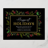 フェスティバルフレ実在イルビジネスホリディハガキ 箔招待状ポストカード (正面)