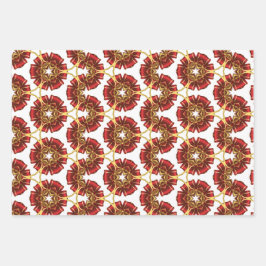 フェスティバルフロリッククリスマスラッピング紙セット ラッピングペーパーシート