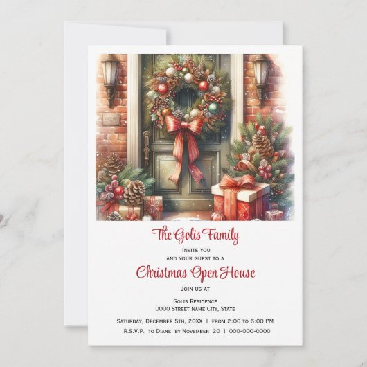 フェスティバルフロントドアクリスマスオープンハウス 招待状 (正面)