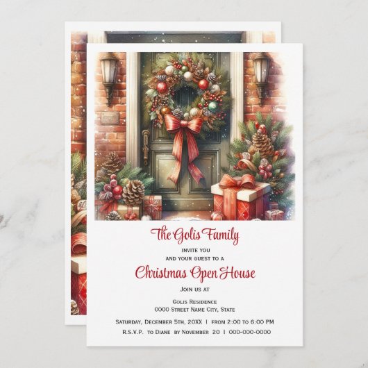 フェスティバルフロントドアクリスマスオープンハウス 招待状 (正面/裏面)