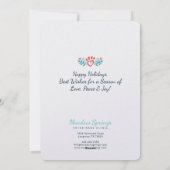 フェスティバルフローラと葉ペットポープリントオーナメント シーズンカード (裏面)