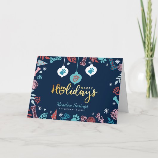 フェスティバルフローラと葉ペットポープリントオーナメント シーズンカード (正面)
