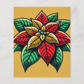 フェスティバルフローラアポップ・アートのートポインセチア紙 (裏面)