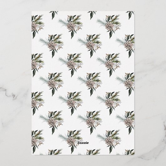 フェスティバルフローラアルファベット金ゴールドJOY写真 箔シーズンカード (裏面)