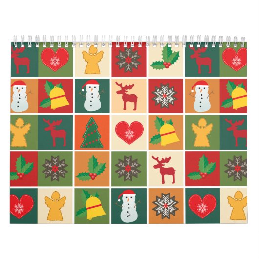 フェスティバルフローラクリスマスボタニカルホリデーデザイン カレンダー (カバー)