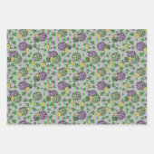 フェスティバルフローラグリーンクローバーズコインSt patricks day ラッピングペーパーシート (正面3)
