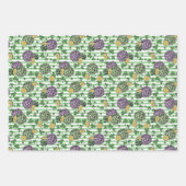 フェスティバルフローラグリーンクローバーズコインSt patricks day ラッピングペーパーシート (正面2)