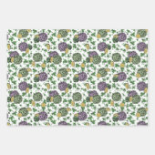 フェスティバルフローラグリーンクローバーズコインSt patricks day ラッピングペーパーシート (正面)