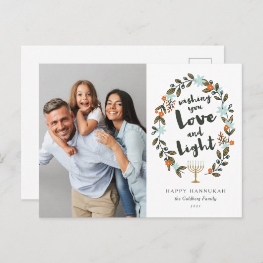 フェスティバルフローラハヌカー写真 シーズンポストカード (正面/裏面)